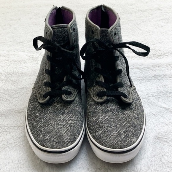 Like New Gray Vans Missy High Top Sneakers, size 6 - Picture 3 of 9